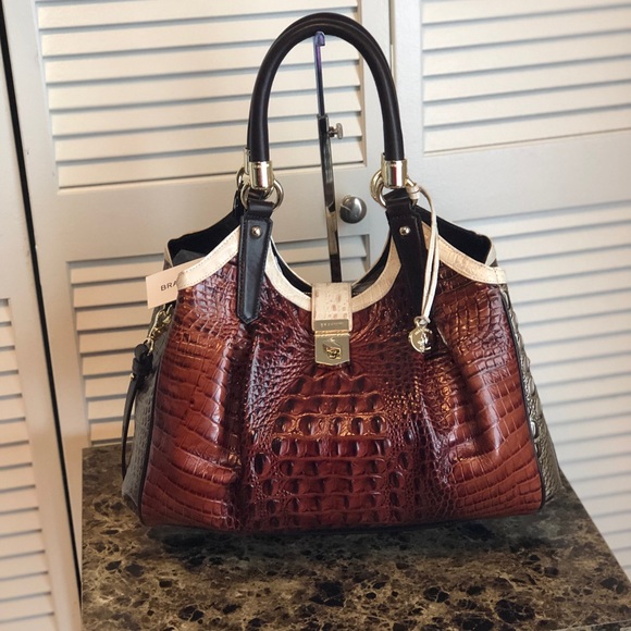 Brahmin Elisa Pecan Azuma Purse with Strap FINAL - Picture 8 of 8